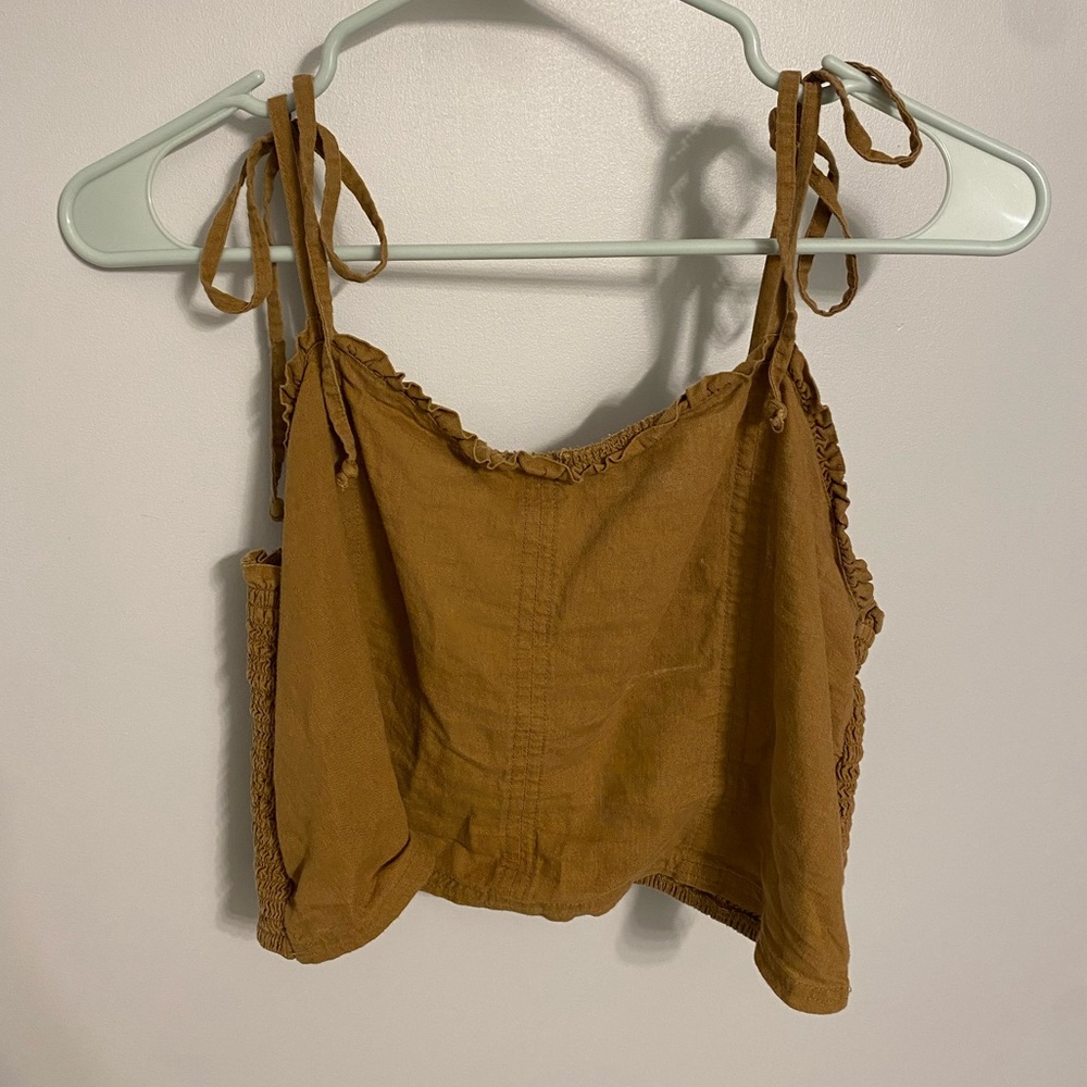 Brown crop top